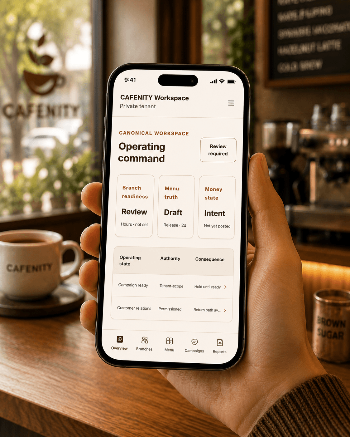 CAFENITY Canonical Workspace