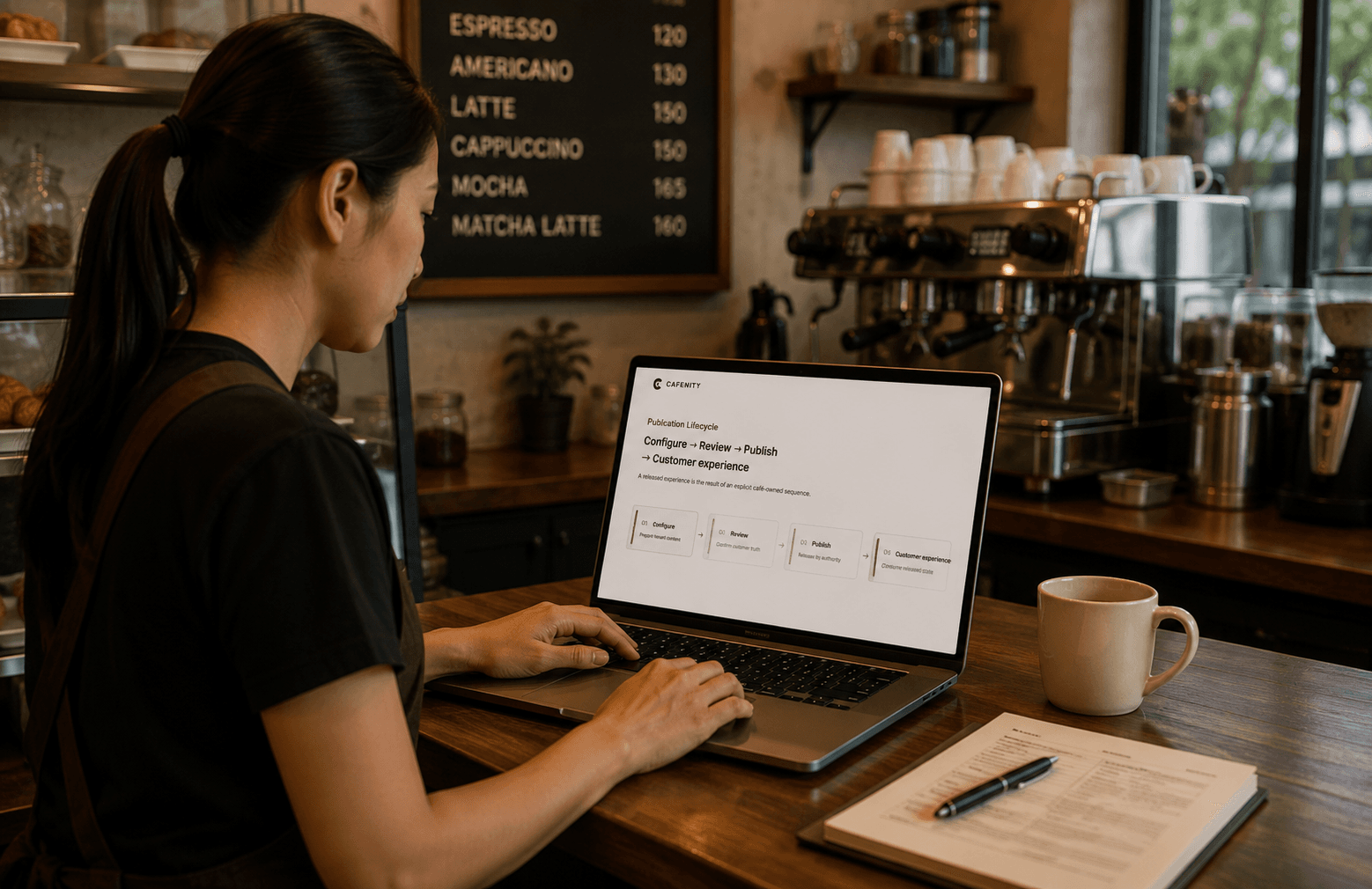 CONFIGURE macro stage cafe operations